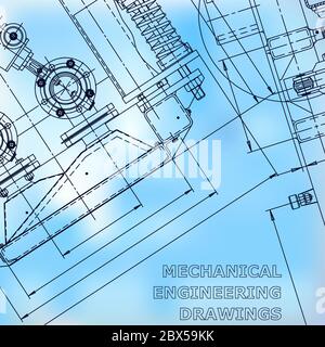 Plan. Illustration d'ingénierie vectorielle. Systèmes de conception assistée par ordinateur. Bleu. Identité de l'entreprise Illustration de Vecteur