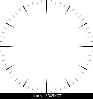 Face de l'horloge. Cadran d'heure vide. Les filtres en coin marquent les minutes et les heures. Illustration simple à vecteur plat. Illustration de Vecteur