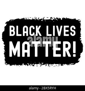 Citation de Black Lives Matter esquissée à la main. Lettrage pour affiche, prospectus, en-tête, médias sociaux, bannière Illustration de Vecteur