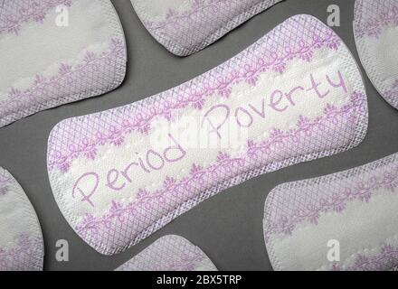 Période pauvreté concept image de pantie liners Banque D'Images
