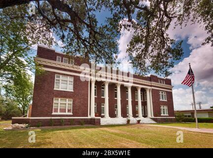 Live Oak County Courthouse à George West, South Texas Plains, Texas, États-Unis Banque D'Images