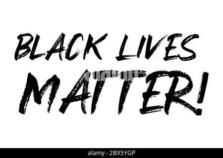 Citation de Black Lives Matter esquissée à la main. Lettrage pour affiche, prospectus, en-tête, médias sociaux, bannière Illustration de Vecteur