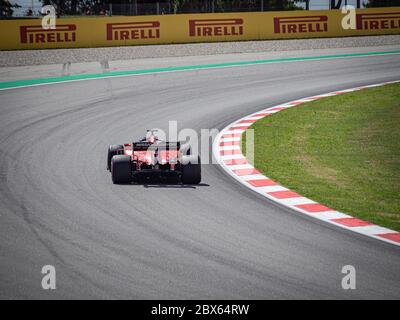 MONTMELLO, ESPAGNE-10 MAI 2019: 2019 Ferrari SF90 Formule 1 (pilote: Sebastian Vettel) Banque D'Images