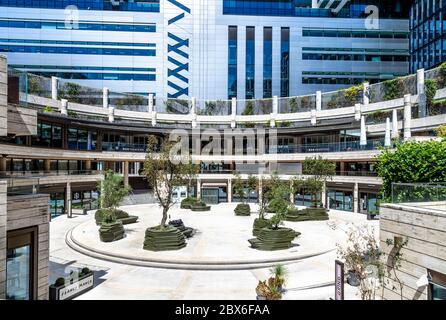 Espace civique Broadgate Circle au coeur de Broadgate Estate, Liverpool Street, Londres, Royaume-Uni Banque D'Images