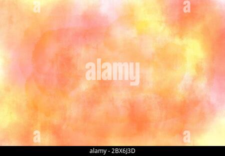Arrière-plan aquarelle abstrait coloré avec des touches de rouge, orange et jaune. Image générée par ordinateur. Banque D'Images