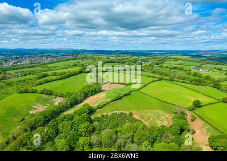 Spreeng dans le Devon vu au-dessus de Beacon Hill près d'Exeter, Devon, Angleterre, Royaume-Uni, Europe Banque D'Images