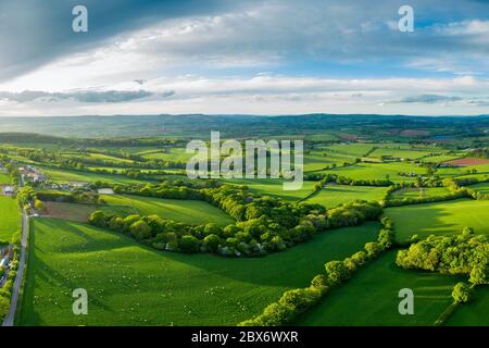 Spreeng dans le Devon vu au-dessus de Beacon Hill près d'Exeter, Devon, Angleterre, Royaume-Uni, Europe Banque D'Images