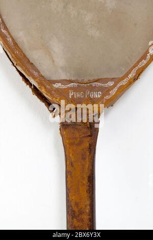 Vintage Ping pong Bat - fabriqué par Jaques Banque D'Images