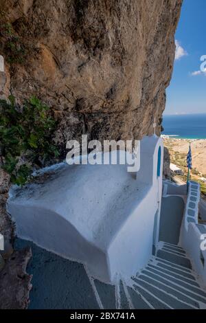 Église de l'île d'Aegiali.Amorgos. Archipel des Cyclades. Grèce Banque D'Images