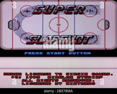 Super Slapshot - SNES Super Nintendo - usage éditorial seulement Banque D'Images