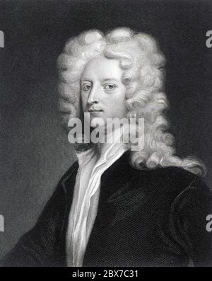 JOSEPH ADDISON (1672-1719) poète, journaliste, politicien anglais. Banque D'Images