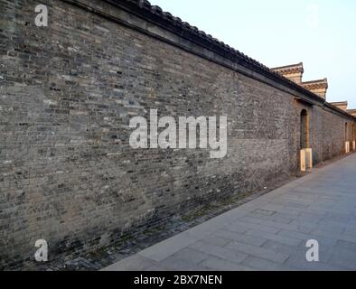 Mur traditionnel chinois d'une maison à Yangzhou en Chine Banque D'Images