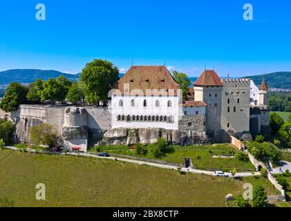 Château de Lenzburg, Lenzburg, Canton d'Argovie, Suisse Banque D'Images