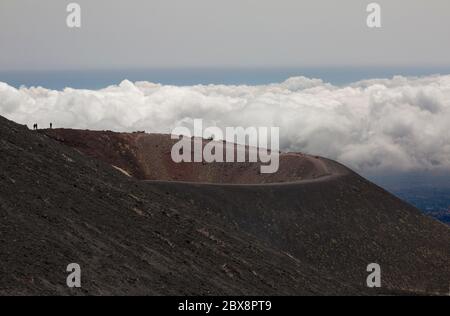 Vue sur le cône volcanique de l'Etna Banque D'Images