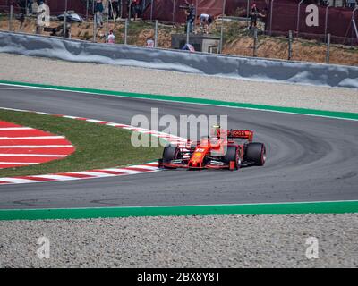 MONTMELLO, ESPAGNE-10 MAI 2019: 2019 Ferrari SF90 Formule 1 (pilote: Charles Leclerc) Banque D'Images