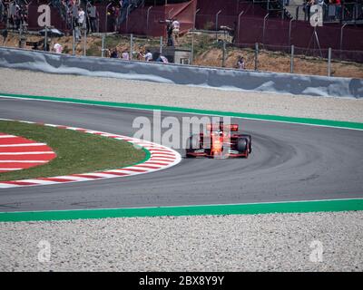 MONTMELLO, ESPAGNE-10 MAI 2019: 2019 Ferrari SF90 Formule 1 (pilote: Sebastian Vettel) Banque D'Images