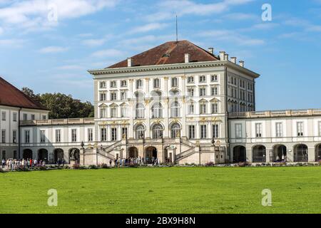 Palais de Nymphenburg (Schloss Nymphenburg - Château des nymphes). Munich, Bavière, Allemagne, Europe. Banque D'Images