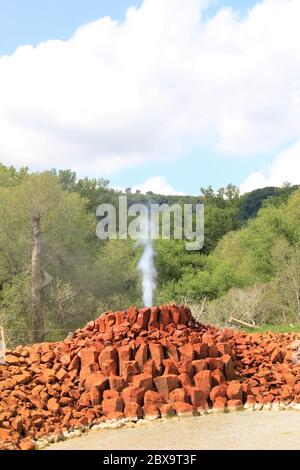 The Andernach Geyser en Allemagne Banque D'Images