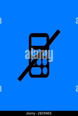 Panneau d'avertissement il est interdit de parler au téléphone. Illustration de Vecteur