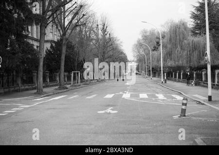 Covid19 coronavirus photographie de rue-Strasbourg France Banque D'Images