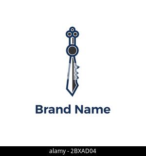 Logo de la clé du sabre Illustration de Vecteur