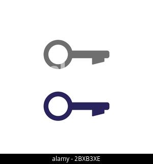 Icône clé dans un style plat tendance isolé sur fond. Icône clé de page symbole pour votre site web design Illustration vectorielle, Illustration de Vecteur