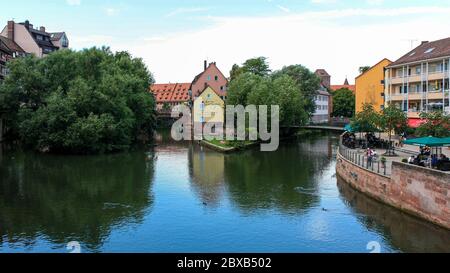 La ville de Nuremberg est une belle ville pour se promener et profiter des sites touristiques. Banque D'Images
