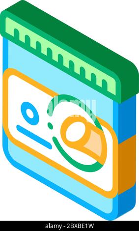 Illustration vectorielle isométrique avec icône de conteneur de sucre Illustration de Vecteur