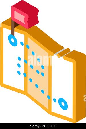 Topographie outil géodésique illustration vectorielle d'icône isométrique Illustration de Vecteur