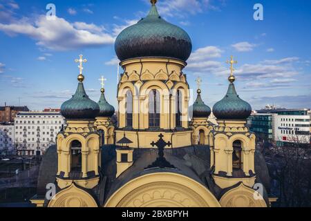 Cathédrale orthodoxe métropolitaine du Saint et égale aux Apôtres Marie Magdalene à Varsovie, capitale de la Pologne Banque D'Images
