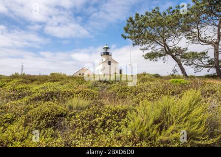 Le phare Old point Loma au monument national Cabrillo. San Diego, Californie, États-Unis. Banque D'Images