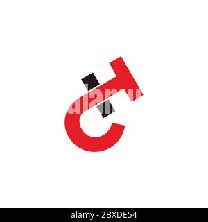 lettre c t h simple lien design symbole logo vecteur Illustration de Vecteur