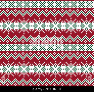 Fond à motif jacquard de Noël - fond à motif jacquard de Noël pour les textiles, les tricots et les motifs de mode Illustration de Vecteur