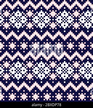 Fond à motif jacquard de Noël - fond à motif jacquard de Noël pour les textiles, les tricots et les motifs de mode Illustration de Vecteur