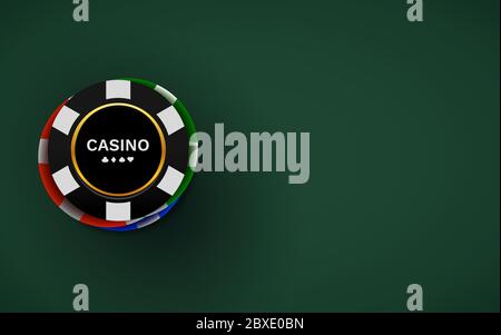 Jetons de casino isolés sur fond sombre. Concept de poker. Illustration vectorielle Illustration de Vecteur