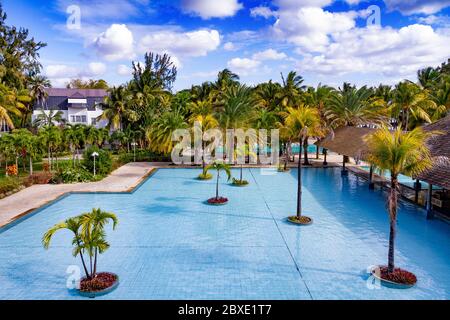 Piscine à Balaclava, Maurice. Banque D'Images