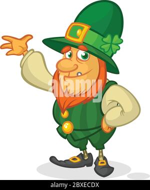 Personnage de caricature Leprechun. Illustration vectorielle isolée Illustration de Vecteur