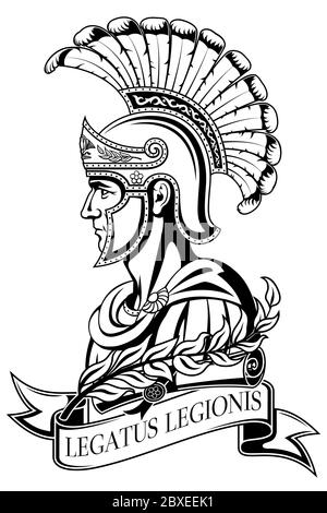 Ancien guerrier romain. Legatus légionis (Legate de la légion). Illustration de Vecteur