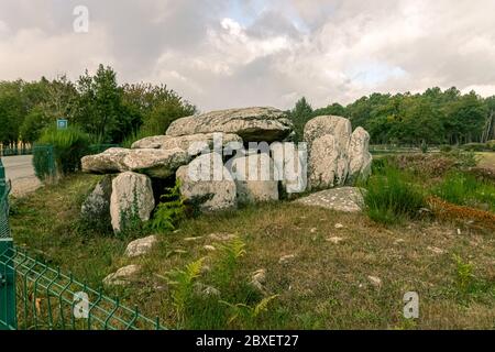 Alignements de Carnac, Menhir de Carnac en Bretagne. France. Banque D'Images