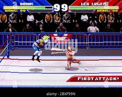 WWF WrestleMania lutte Mania - SNES Super Nintendo - usage éditorial seulement Banque D'Images