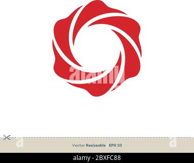 Modèle d'illustration du logo vectoriel de l'objectif obturateur. Vecteur EPS 10. Illustration de Vecteur