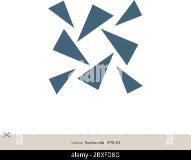 Résumé modèle de logo vectoriel en verre brisé Design d'illustration. Vecteur EPS 10. Illustration de Vecteur