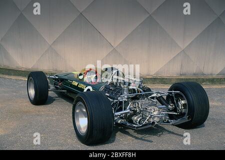 1967 Grand Prix de Formule 1 Lotus 49R3. Conduit par Graham Hill Banque D'Images