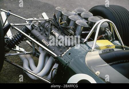 1967 Grand Prix de Formule 1 Lotus 49R3. Conduit par Graham Hill Banque D'Images