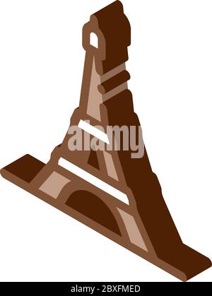 illustration vectorielle d'icône isométrique de la tour eiffel Illustration de Vecteur