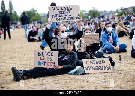 Maastricht, pays-Bas. 07e juin 2020. MAASTRICHT, 7Cjuni-2020, anti-racisme démonstratie à Maastricht. Manifestation contre le racisme à Maastricht. Crédit : Pro Shots/Alamy Live News Banque D'Images