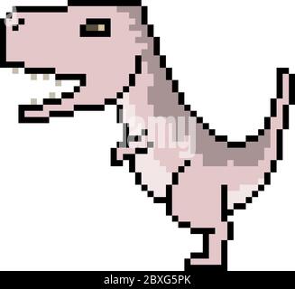 vecteur pixel art tyrannoasaurus dinosaure Illustration de Vecteur