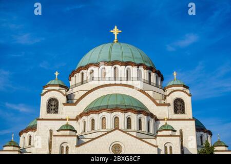 Église Saint-Sava, l'une des plus grandes églises chrétiennes orthodoxes du monde, Belgrade, Serbie Banque D'Images