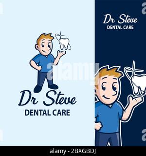 Mascotte logo dentiste Illustration de Vecteur