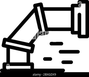 Icône de conduit de ventilation, style de contour Illustration de Vecteur